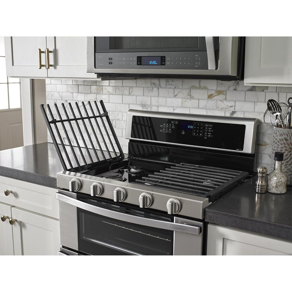 Whirlpool 6.0 Cu. Ft. Gas Double Oven Range with Center Oval Burner in Stainless Steel, , large