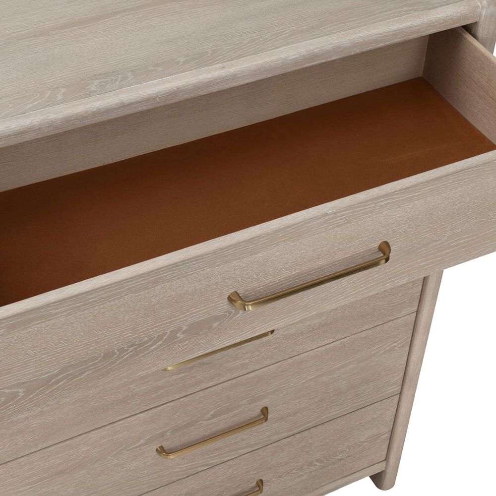 Urban Home Gardenia 5-Drawer Oak Wood Chest in Chai, , large