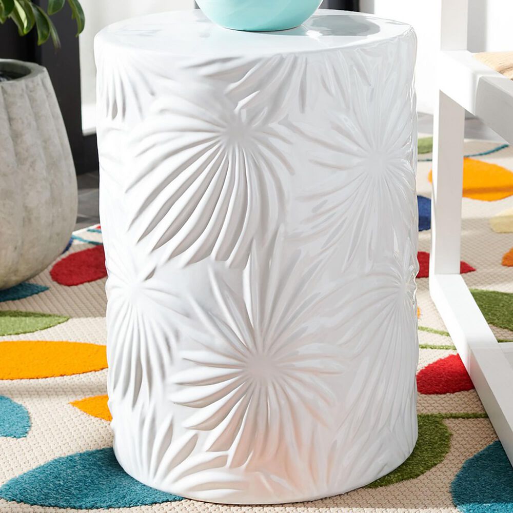 Safavieh Kesha Garden Stool in Ivory, , large