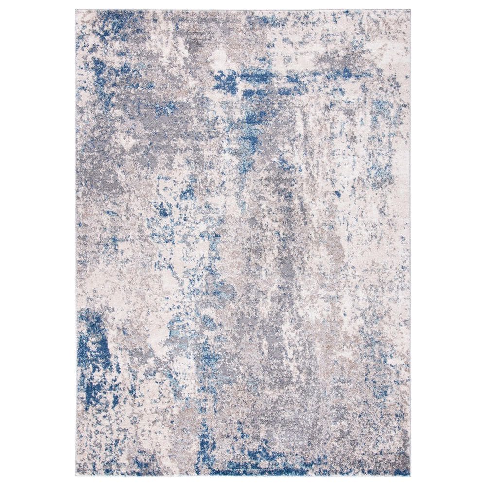 Safavieh Aston ASN718F 5"3" x 7"7" Gray and Navy Area Rug, , large