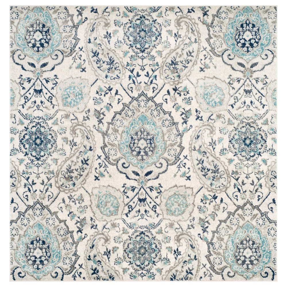 Safavieh Madison MAD600C 11" Square Cream and Light Grey Area Rug, , large