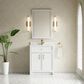 James Martin Bellshire 30" Single Bathroom Vanity in Bright White with Single Hole 3 cm White Zeus Silestone Top and Rectangular Sink, , large