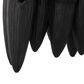 Maple and Jade Floral Inspired Abstract Decorative Vase with Linear Grooves and 10 Openings in Sleek Black, , large
