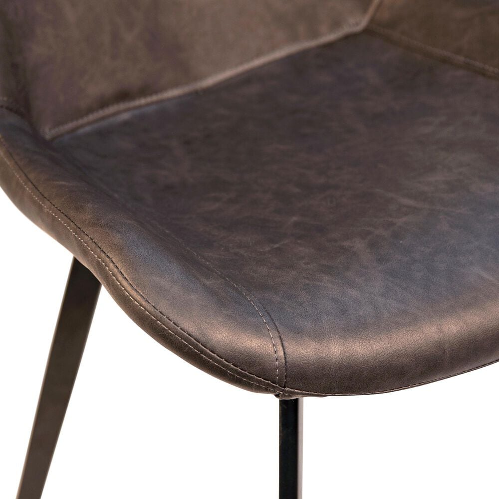 Blue Sun Designs Bannon Side Chair with Antique Grey Cushion in Brown and Black, , large