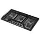 Whirlpool 36" Gas Cooktop with 5 Burner in Black Stainless, , large