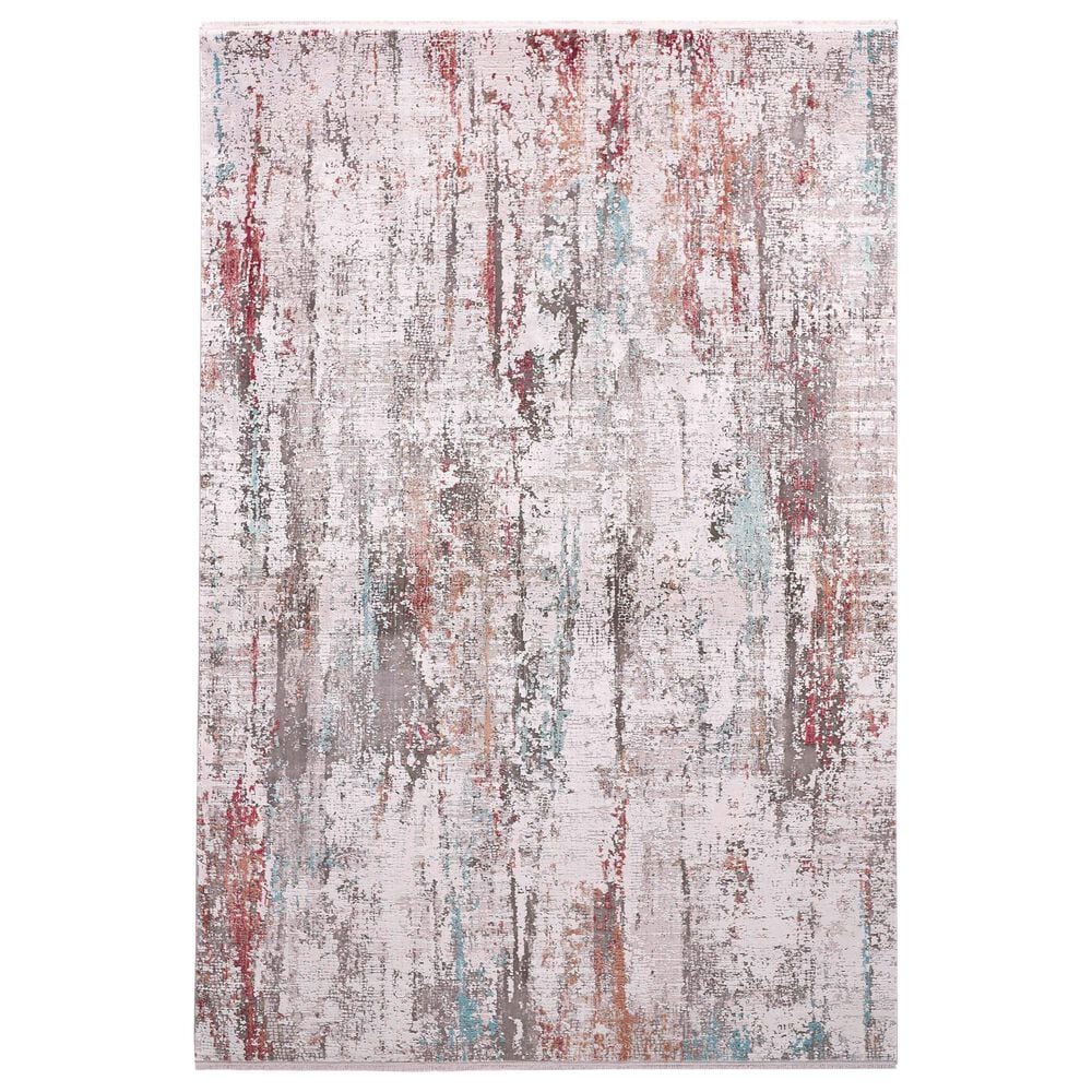 Feizy Cadiz 4"10" x 7"10" Ivory and Multicolor Area Rug, , large