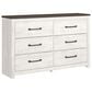 Ashley Gerridan 6 Drawers Dresser in White and Gray, , large