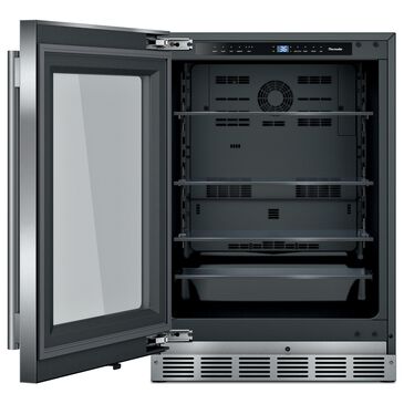 Thermador 24" Glass Door Refrigerator with Left Hinge in Stainless Steel, , large