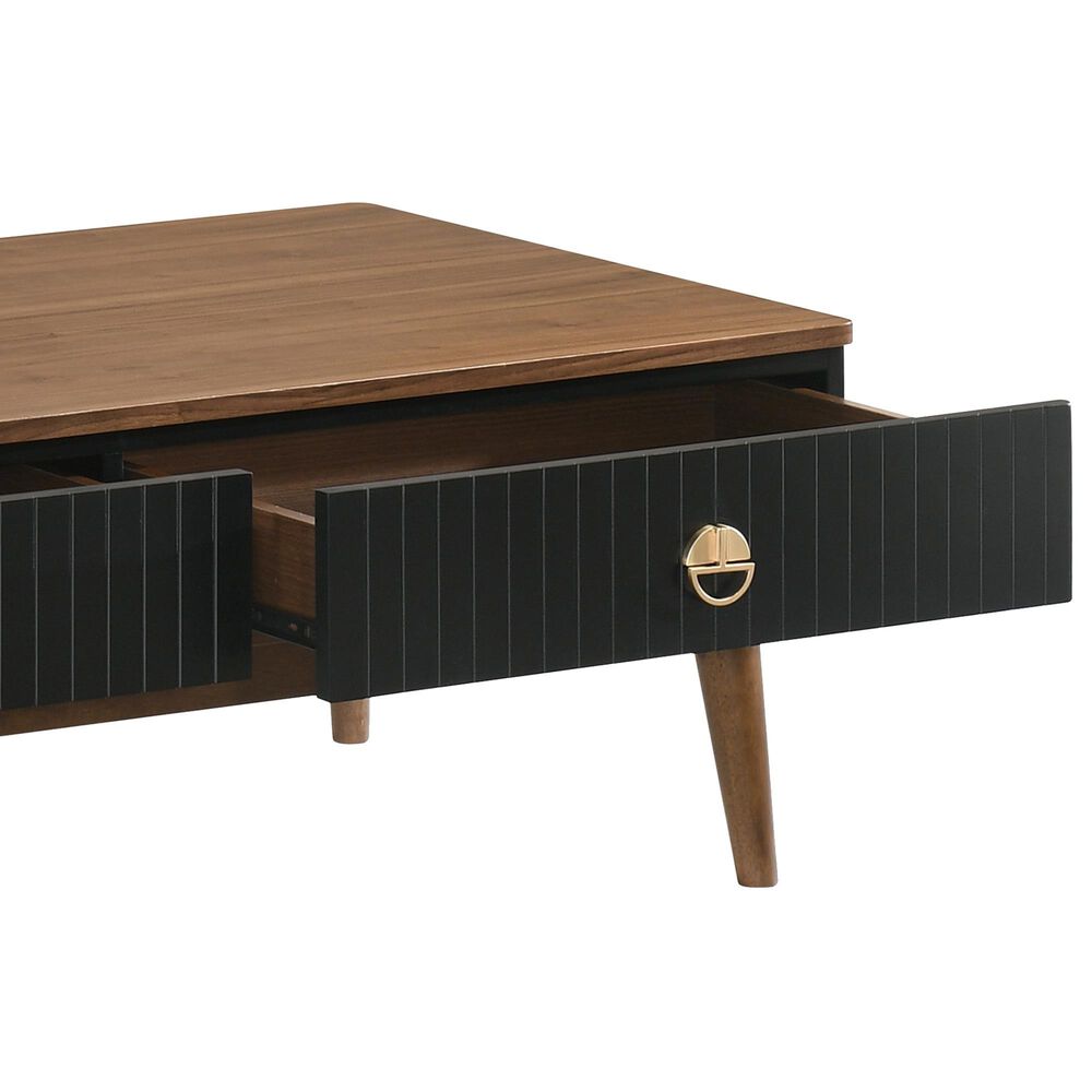 Blue River Amigo Coffee Table in Black/Walnut, , large