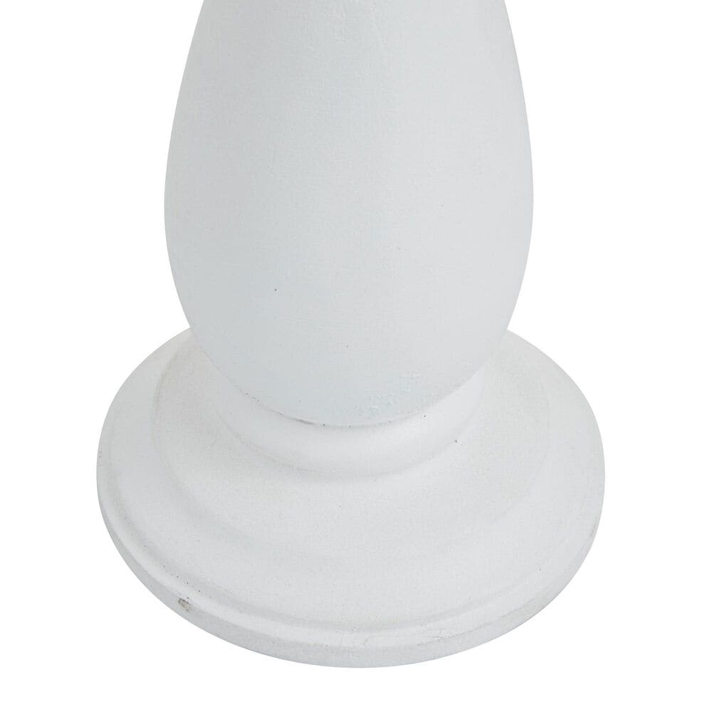 Maple and Jade 6&quot;, 8&quot;, 10&quot; Turned Style Pillar Decorative Candle Holder in White &#40;Set of 3&#41;, , large