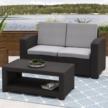 CorLiving Adelaide 2-Piece Patio Loveseat Set in Light Gray, , large