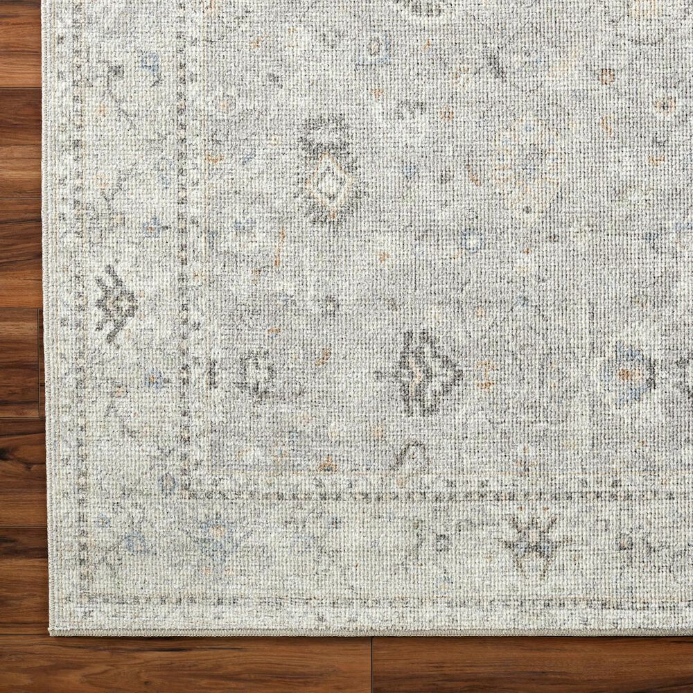 Surya Davina 2&#39;2&quot; x 3&#39;9&quot; Medium Gray, Light Beige, Brown, Denim and White Area Rug, , large
