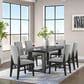 Mayberry Hill Portland Rectangular Trestle Dining Table in Black - Table Only, , large