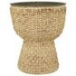 Maple and Jade Seagrass Handmade Woven End Table in Natural Brown, , large
