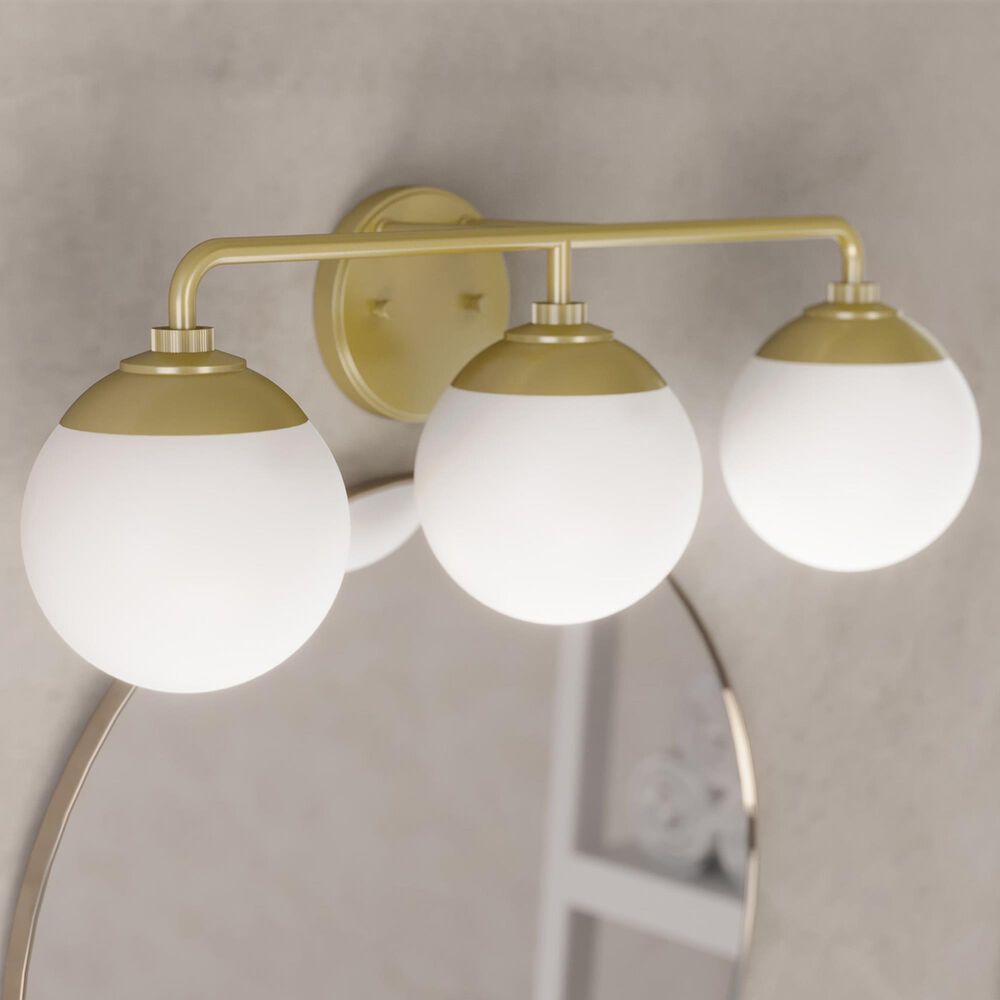 Hunter Hepburn 3-Light Vanity in Painted Modern Brass, , large
