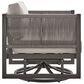 Hearth and Haven Mareike Outdoor Patio Swivel Glider Lounge Chair in Gray, , large