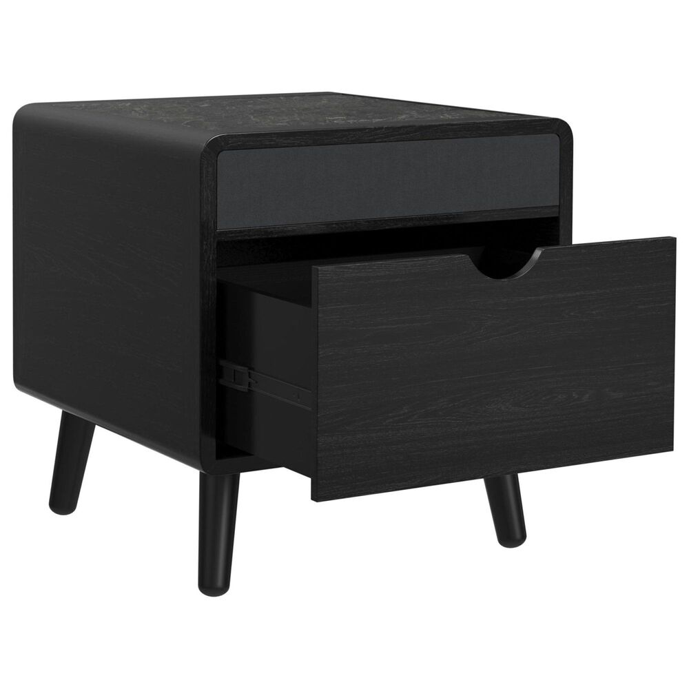 Mayberry Hill Halo Square Smart End Table in Black, , large