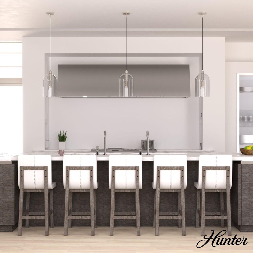 Hunter Lochmeade 1-Light Large Pendant in Brushed Nickel, , large