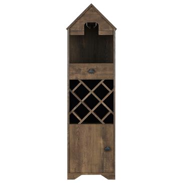 Furniture of America Nelson Wine Rack Buffet in Reclaimed Oak, , large