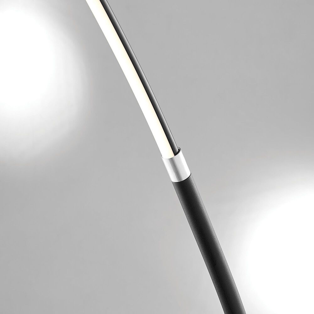 Lite Source Monita LED Shelf Floor Lamp with Wireless Charging + USB in Black, , large