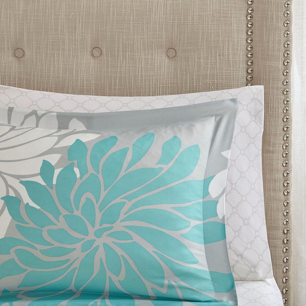 Hampton Park Maible 9-Piece Queen Comforter Set in Aqua, , large