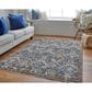 Feizy Kaia 3" x 5" Navy and Blue Area Rug, , large