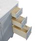 37B Lucerne 36" Single Bathroom Vanity Cabinet in Soft Blue with Marble Top and Backsplash, , large