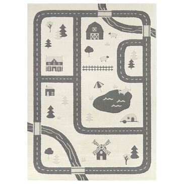 Balta Rugs Country Roads Map 4"4" x 6" Cream Kids Area Rug, , large