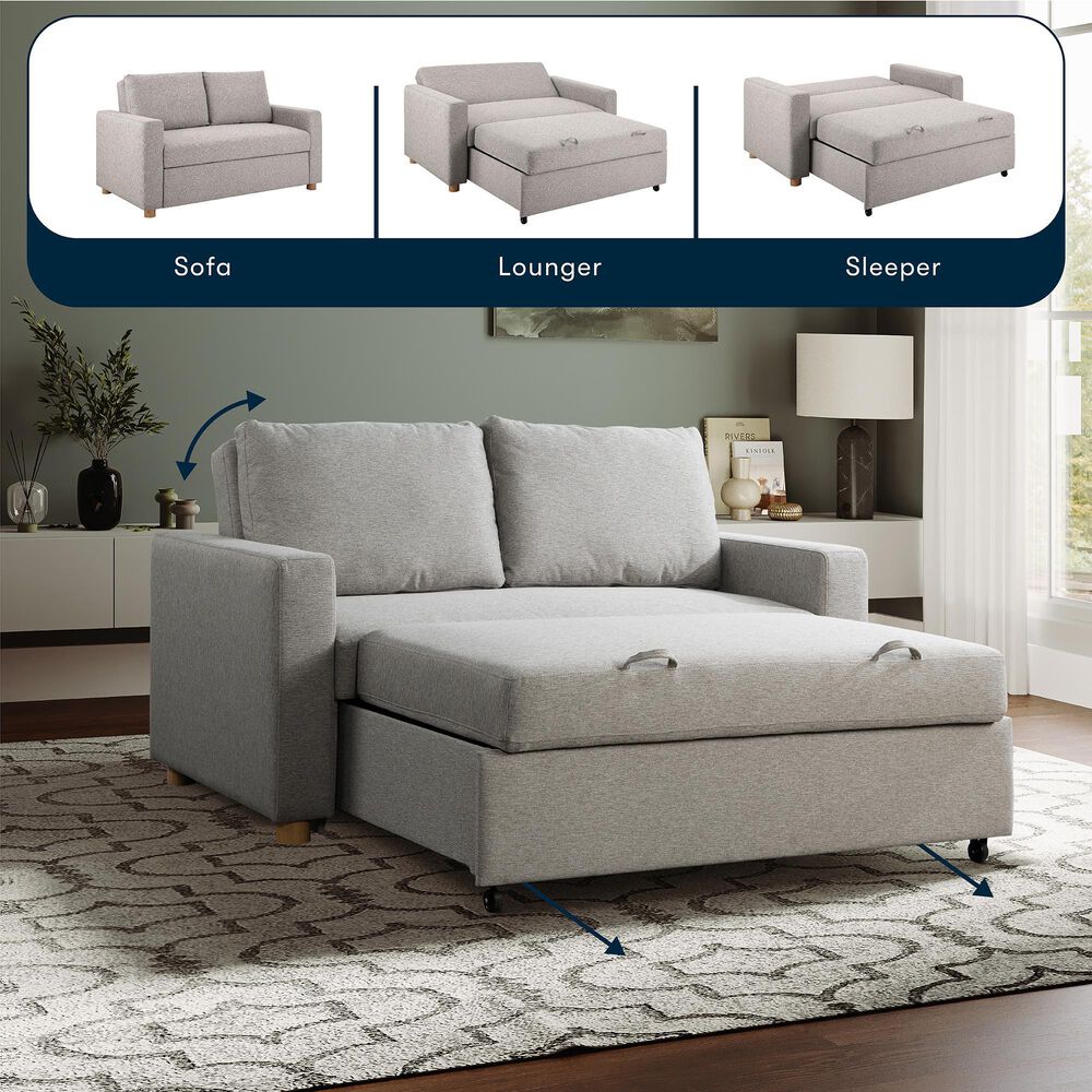 Lifestyle Solutions Tyler Convertible Sofa in Light Grey, , large