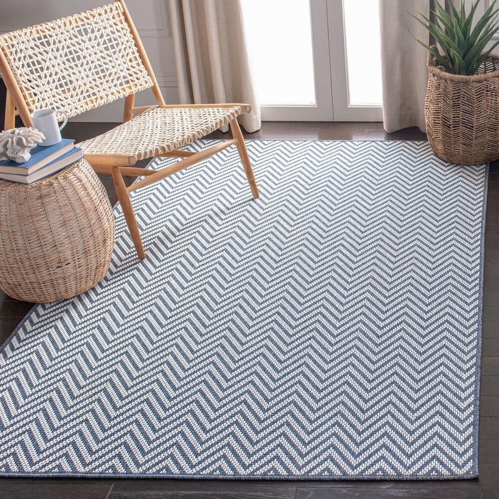 Safavieh Bermuda 3&#39; x 5&#39; Blue and Creme Indoor/Outdoor Area Performance Rug, , large