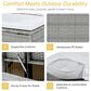 HOMLUX 5-Piece Outdoor Conversation Set with 2 Extendable Side Tables and Gray Rattan in White, , large