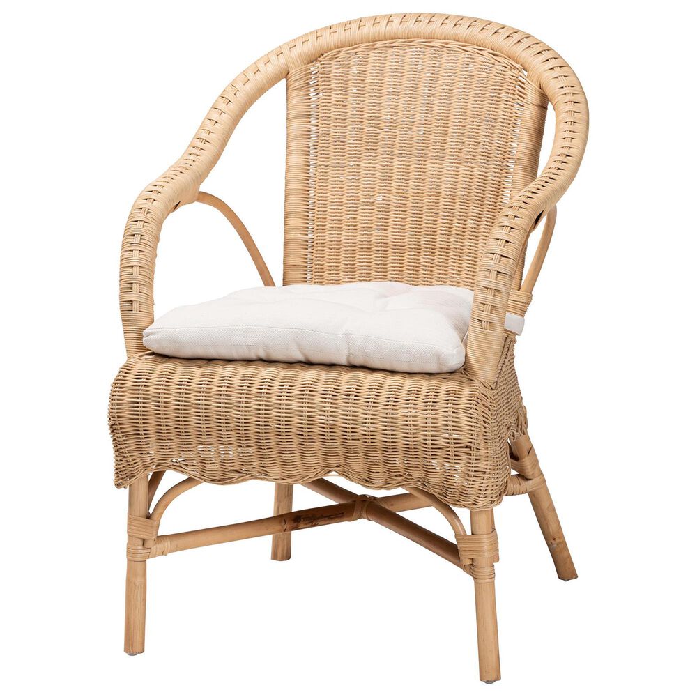 Baxton Studio Reinu Arm Chair in Natural, , large