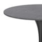 Leisuremod LeisureMod Verve Collection 36 Round Dining Table, Black Base with Sintered Stone Grey Top, , large