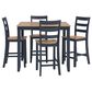 Ashley Gesthaven 5-Piece Counter Height Dining Set in Light Natural and Dark Slate Blue, , large