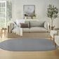 Nourison Courtyard Ivory and Blue 5" x 8" Oval Indoor/Outdoor Area Rug, , large