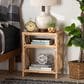 Baxton Studio Baara 2-Shelf Nightstand in Natural Brown, , large