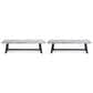 Hearth and Haven Carlisle Patio Bench in Light Grey and Black (Set of 2), , large