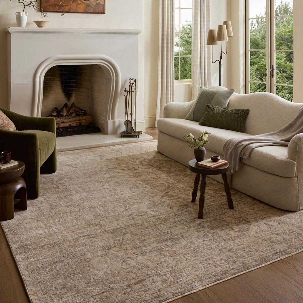 Loloi Clarisse Smoke and Natural 6&#39;3&quot; x 9&#39;6&quot; Area Rug, , large