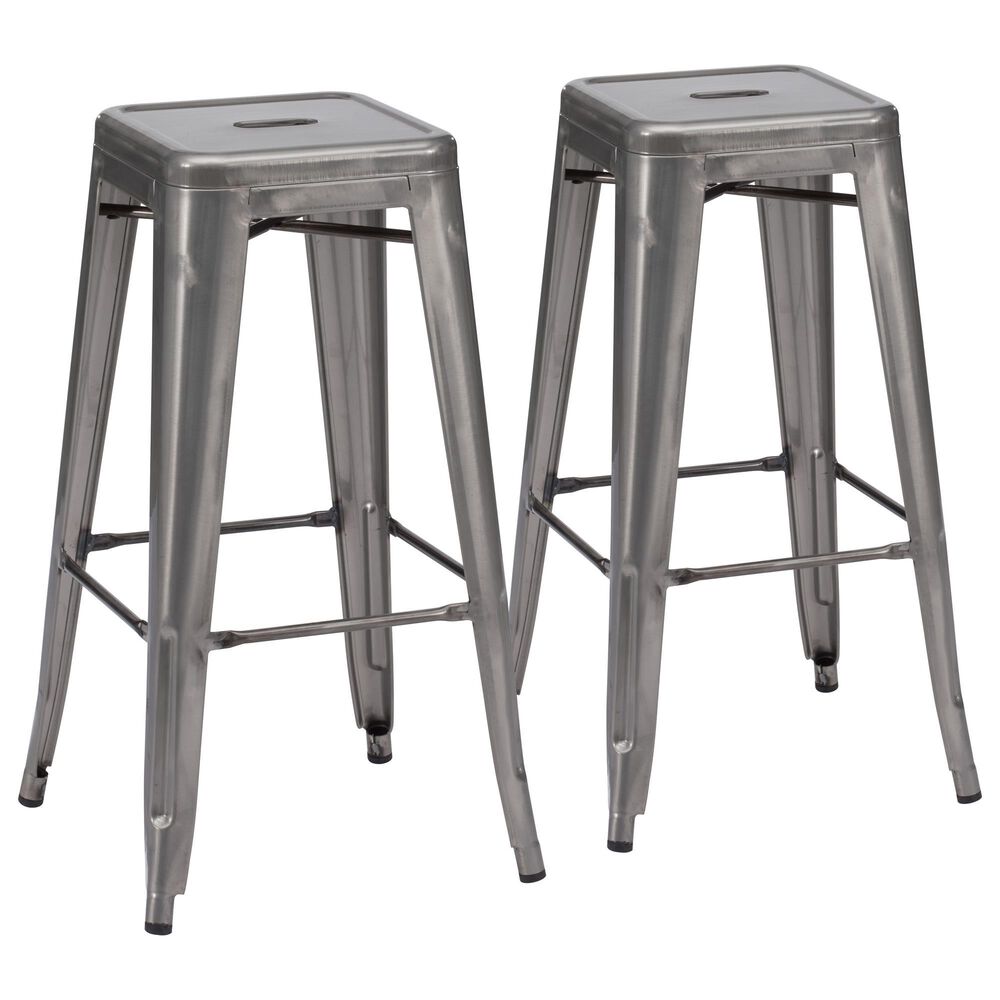 Zuo Modern Marius Barstool in Charcoal (Set of 2), , large