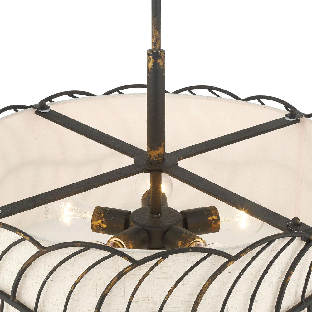 Golden Lighting Simbolo 5-Light Pendant in Antique Black, , large