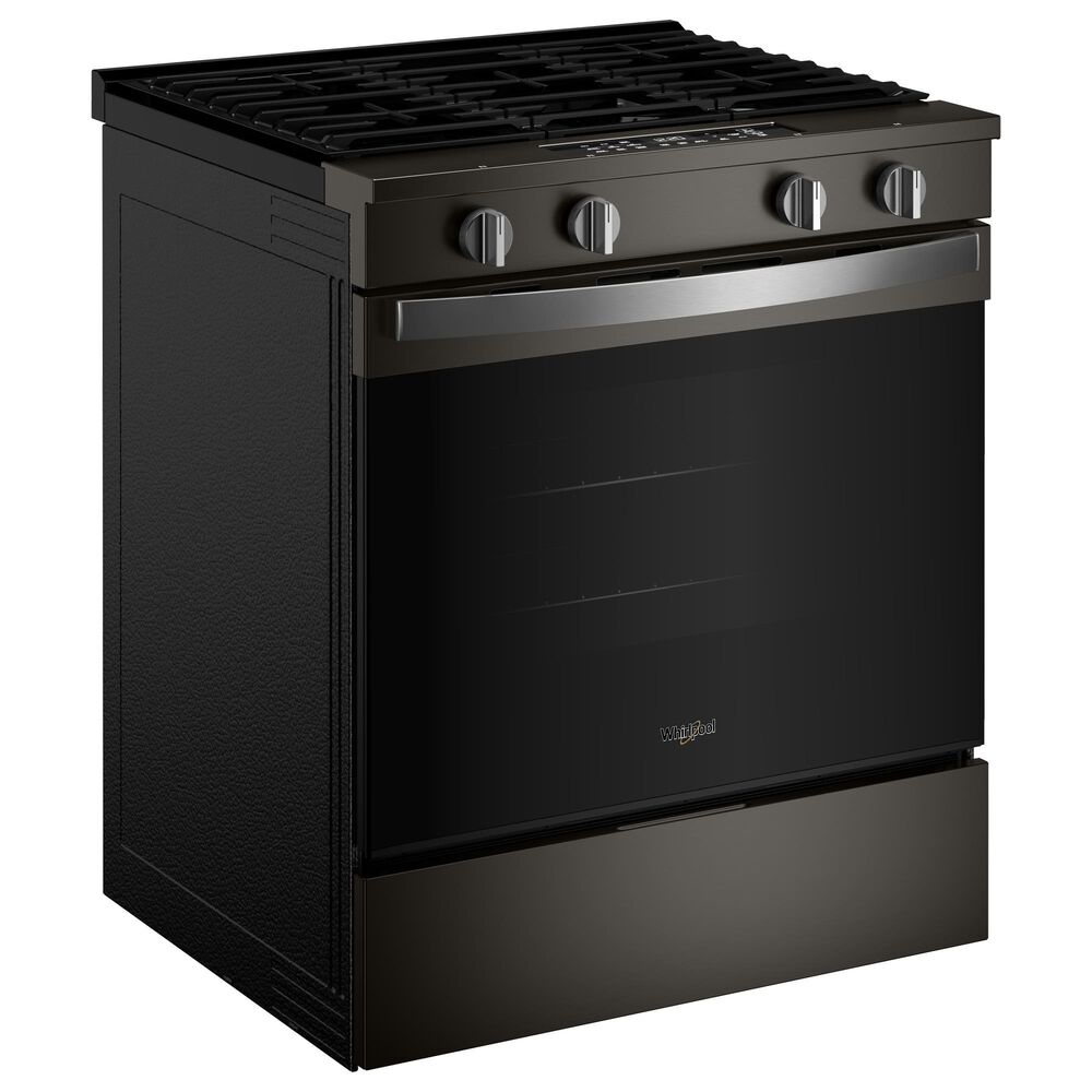 Whirlpool 30" Gas Smart Range in Black-on-Stainless Steel, , large