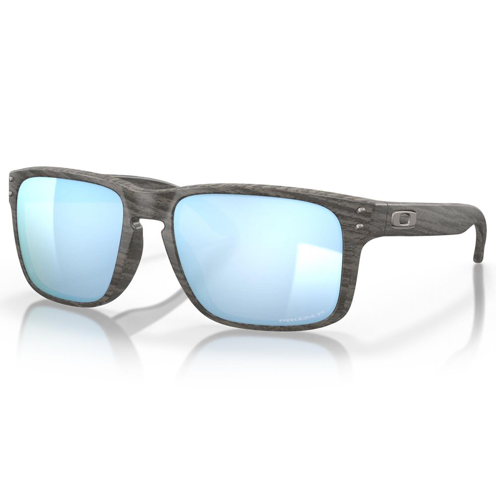 Oakley Men"s Sunglasses with Prizm Sapphire Polarized Lenses in Woodgrain, , large