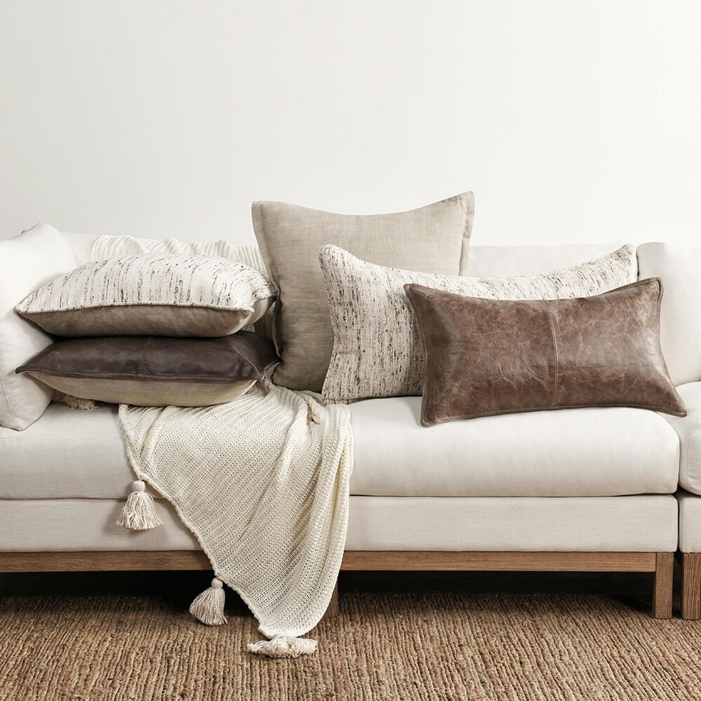 Classic Home Tavira 22&quot; Square Throw Pillow in Natural, , large