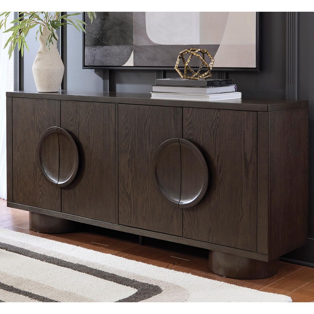 Ashley Veeda Accent Cabinet in Dark Brown, , large