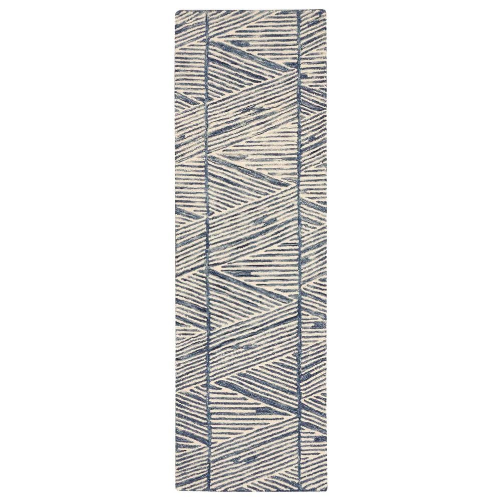 Nourison Colorado 2"3" x 7"6" White and Blue Runner, , large
