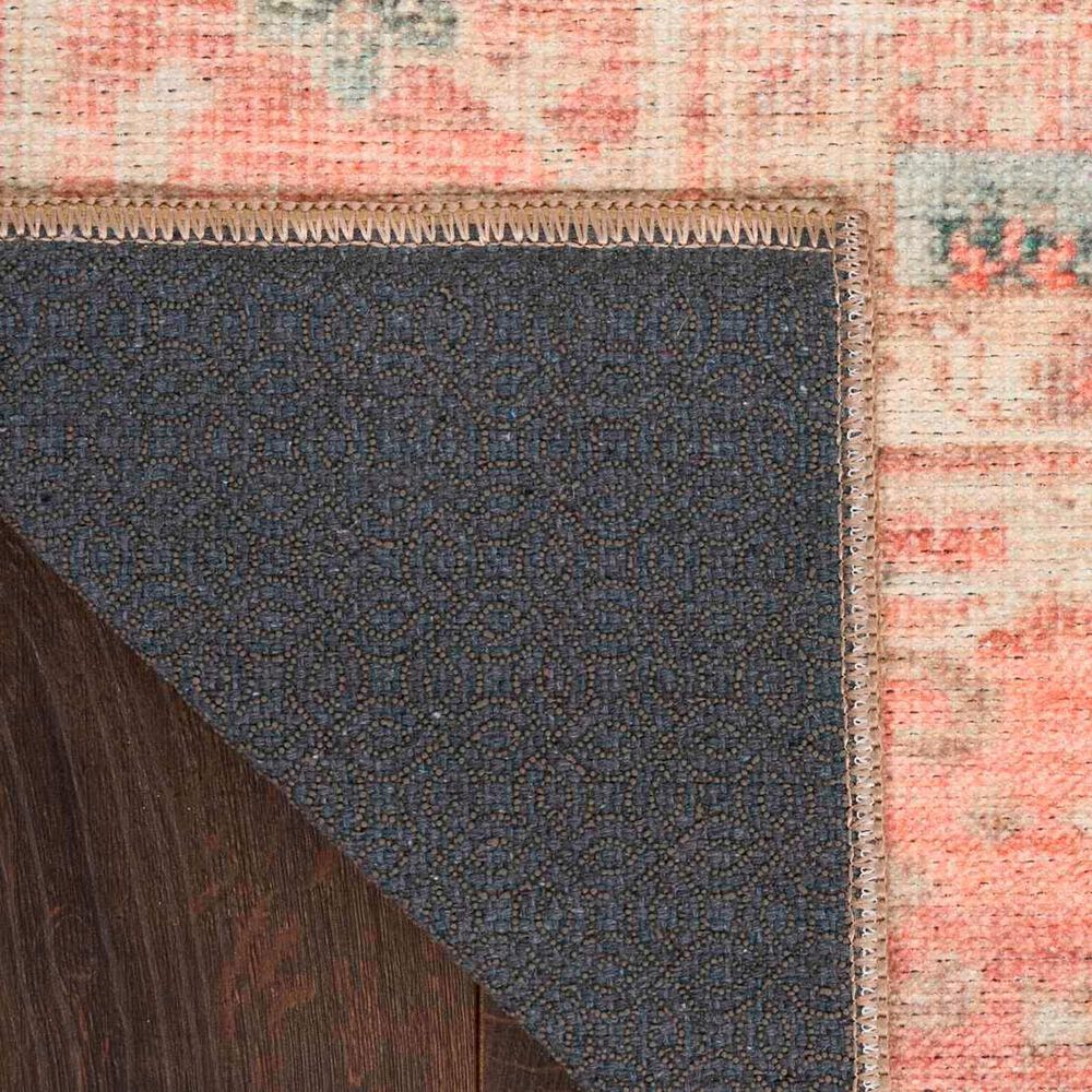 Nourison Vintage Washables Coral and Taupe 4' x 6' Area Rug, , large