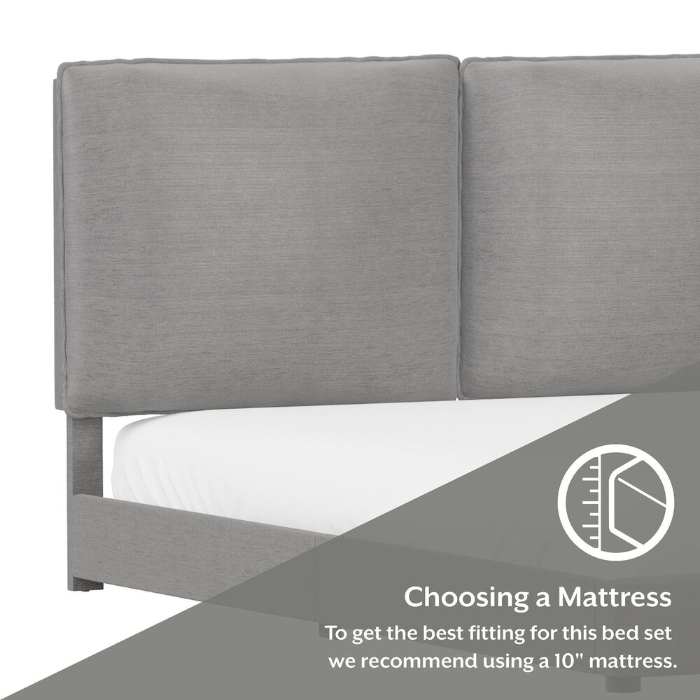 Richlands Furniture Arden Queen Upholstered Platform Bed in Nature Gray, , large