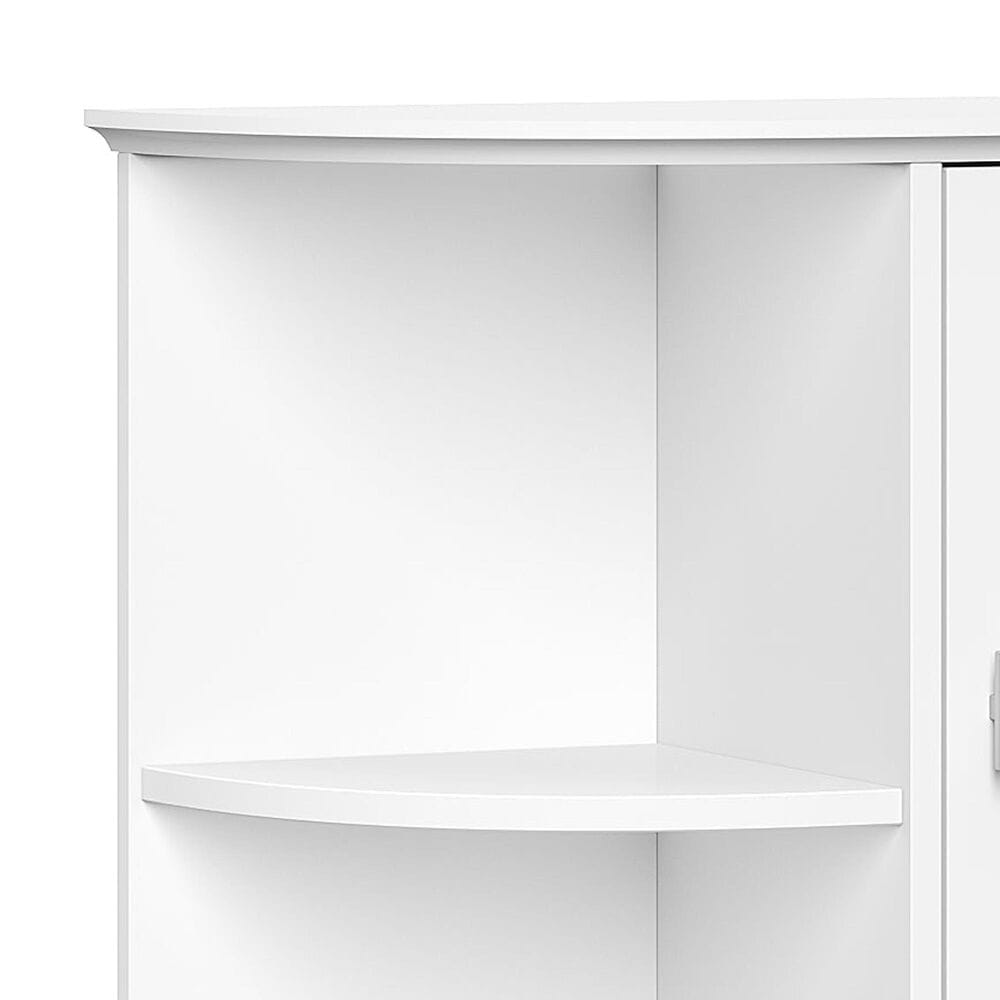 RiverRidge Home Brookfield 1-Door Floor Cabinet with Side Shelves in White, , large