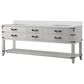 Lexora Home Norwalk 84" Double Bathroom Vanity in White Oak with White Quartz Top and Rectangular Sinks, , large