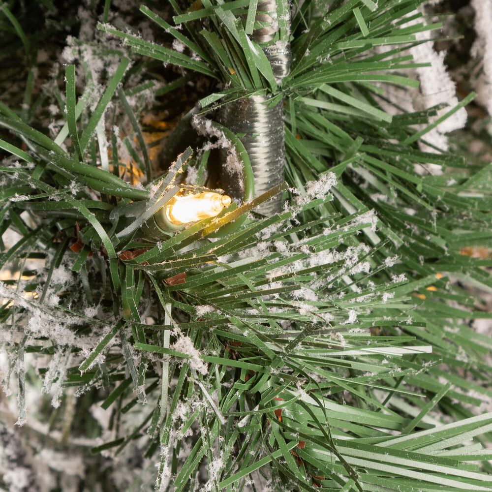 The Gerson Company 9&#39; Pre-Lit Lightly Snowbell Pine Christmas Tree in Green, , large